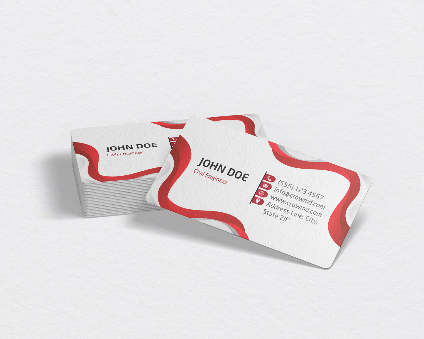 Construction Business Card Template | Corporate Construction Style | CON13