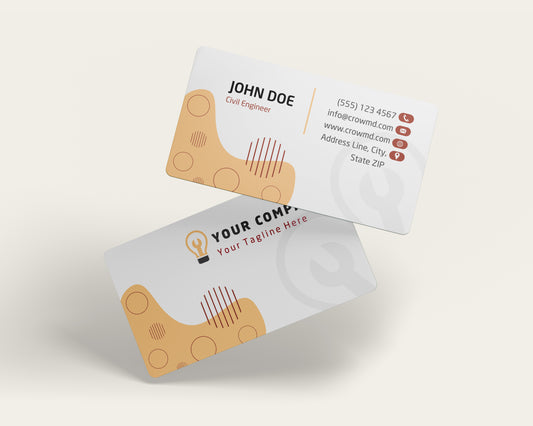 Construction Business Card Template | Modern Home Improvement Card | CON14