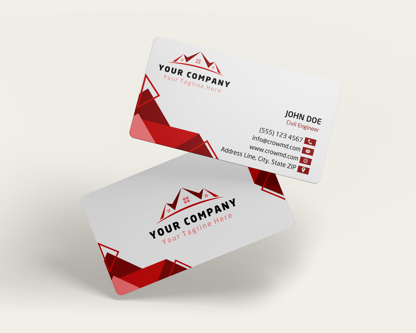 Construction Business Card Template | Trusted Contractor Design | CON15