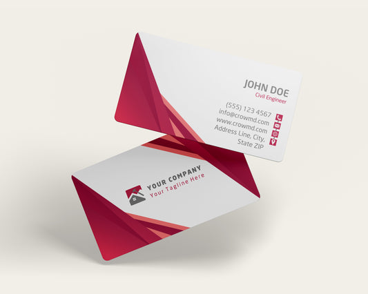Construction Business Card Template | Professional Home Services Card | CON17