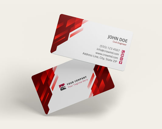 Construction Business Card Template | Modern Builder Identity | CON18