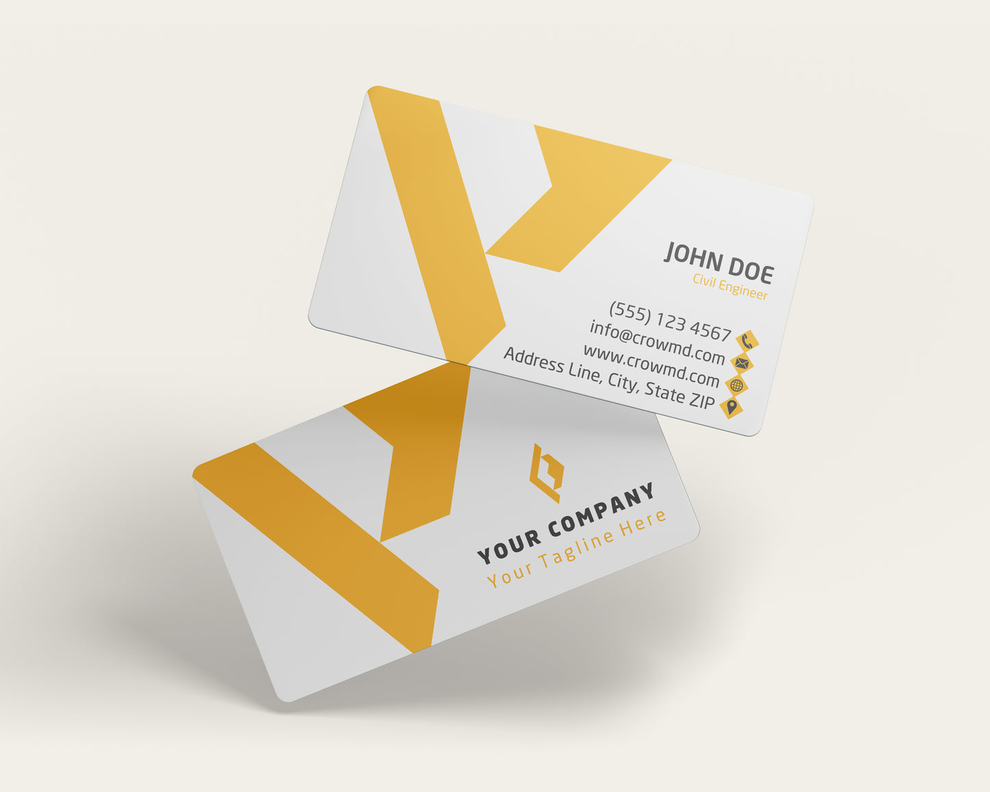 Construction Business Card Template | Industrial Construction Design | CON23