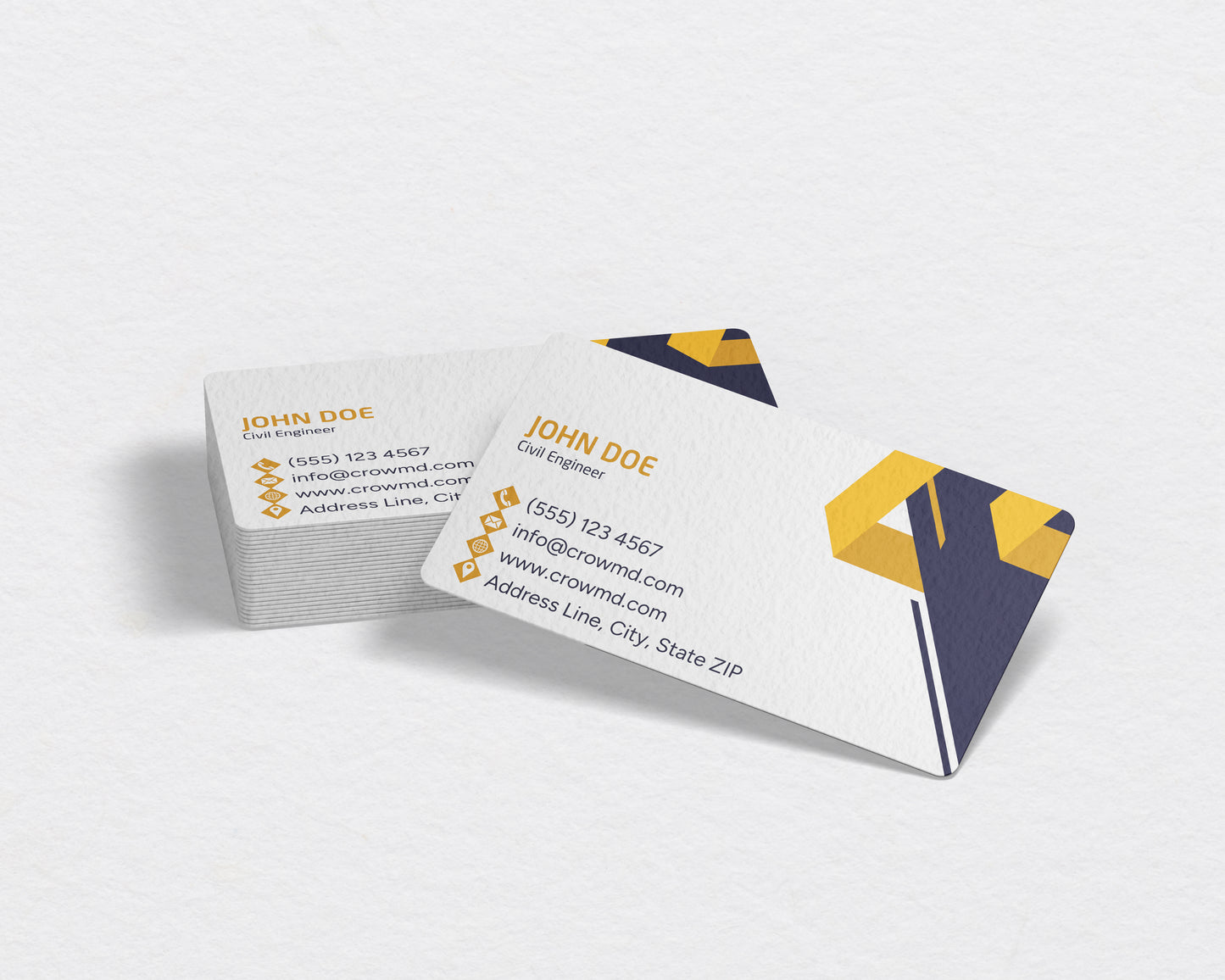 Construction Business Card Template | Classic Contractor Business Card | CON25