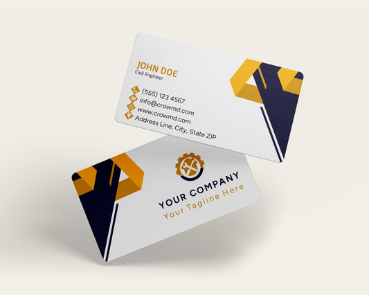 Construction Business Card Template | Classic Contractor Business Card | CON25
