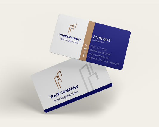 Construction Business Card Template | Modern Industrial Style | CON2