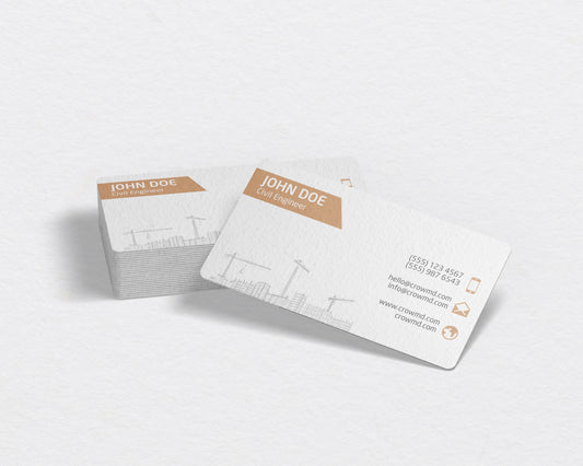 Construction Business Card Template | Clean Professional Layout | CON5