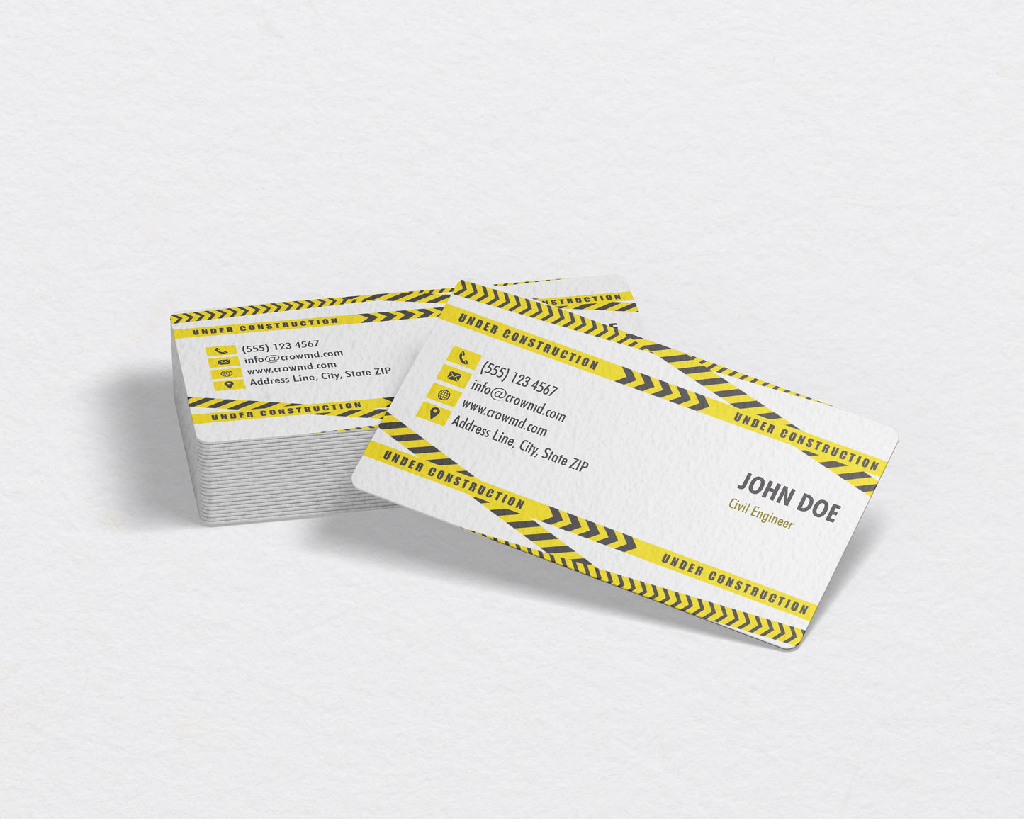 Construction Business Card Template | Modern Construction Branding | CON7