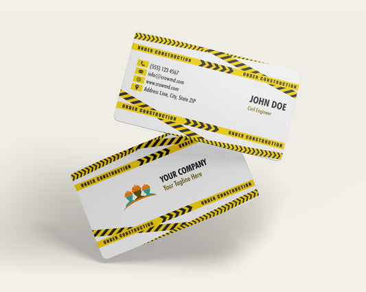 Construction Business Card Template | Modern Construction Branding | CON7