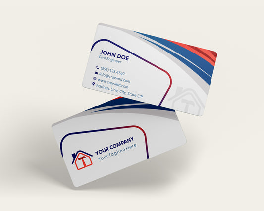 Construction Business Card Template | Industrial Black & Yellow Look | CON9