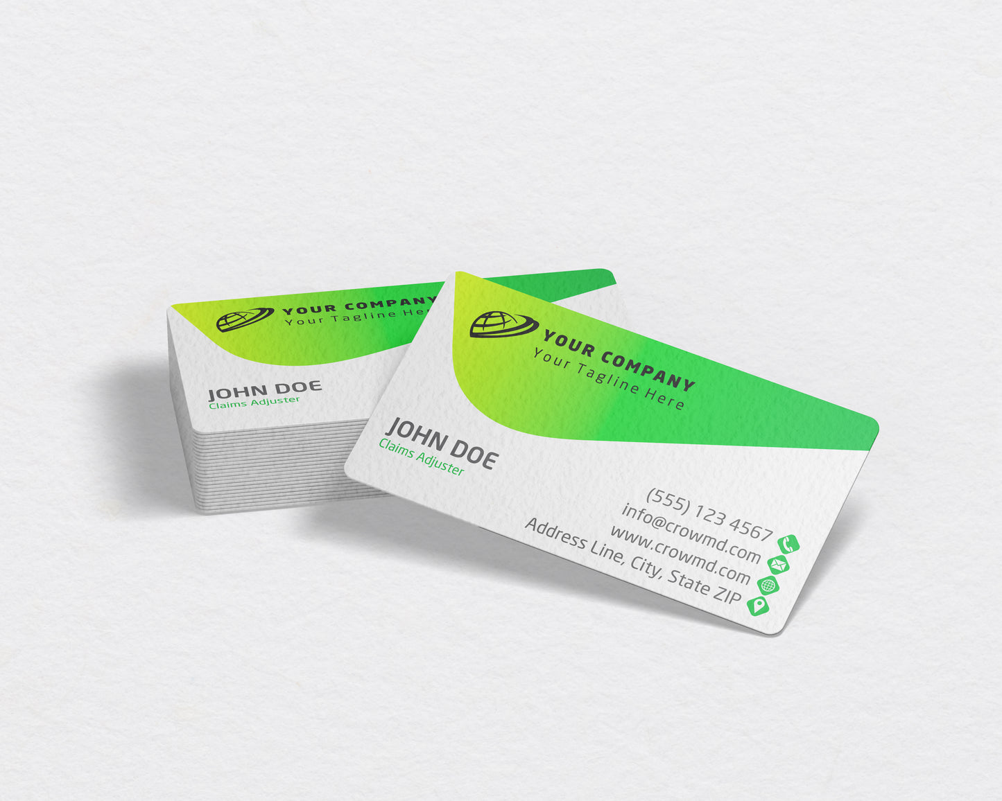 Insurance Business Card Template | Minimal Financial Style | INS12