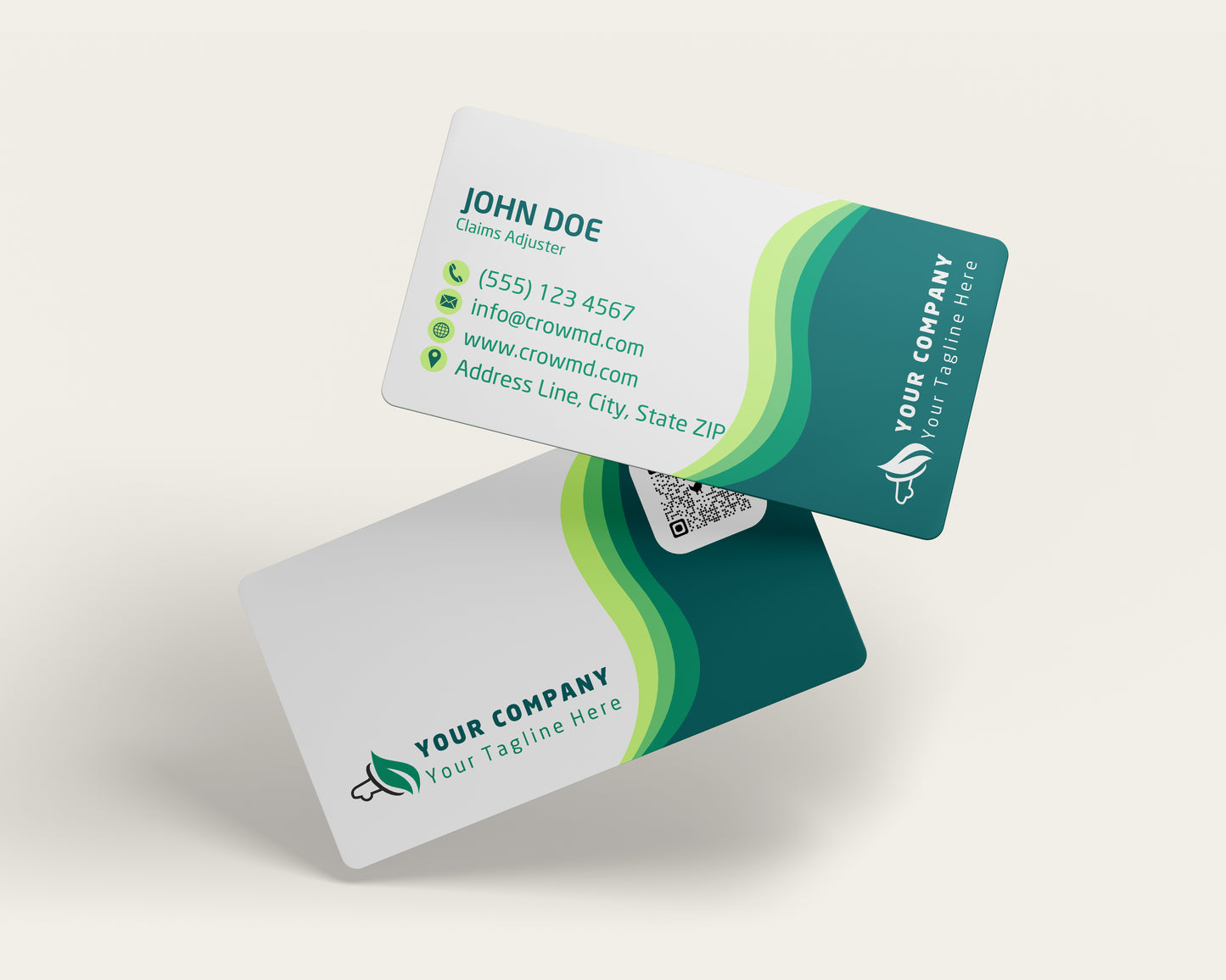 Insurance Business Card Template | Minimal Corporate Agent Card | INS19