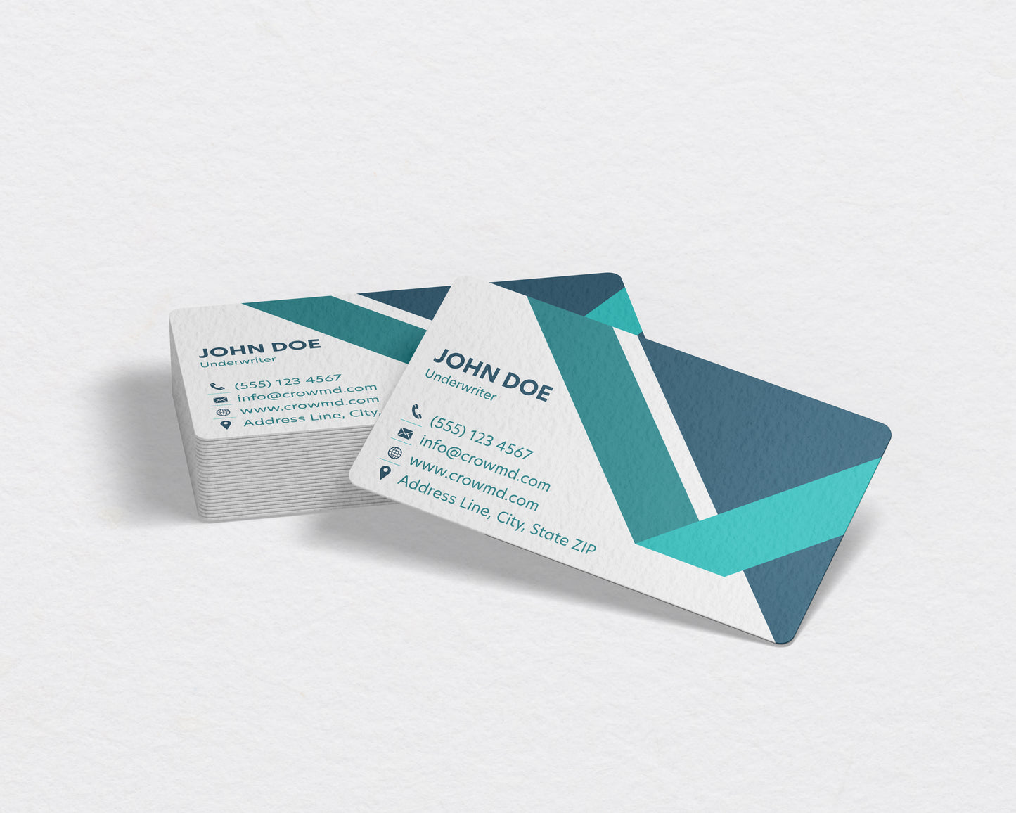 Insurance Business Card Template | Clean Financial Branding | INS7
