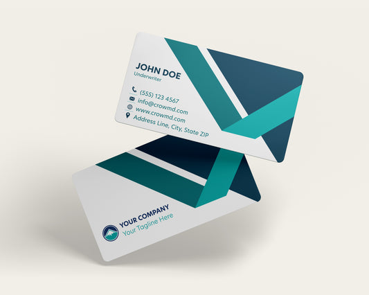 Insurance Business Card Template | Clean Financial Branding | INS7