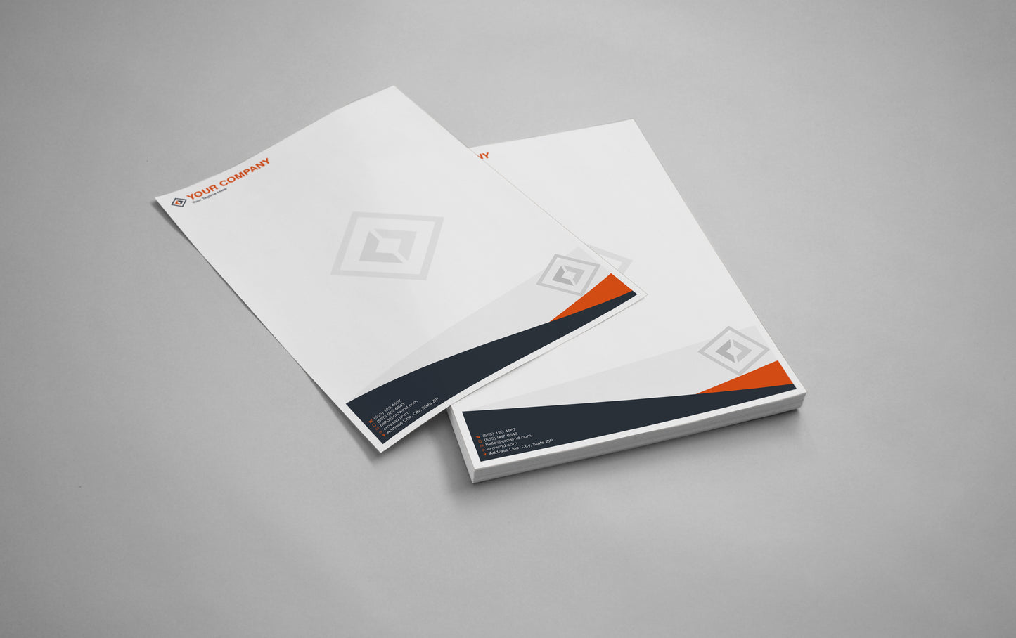 Clean Business Letterhead Printing (500 Sheets) – 28 lb Bright White | LHD3