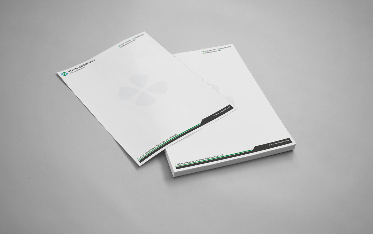 Minimal Professional Letterhead Printing (500 Sheets) – 28 lb Bright White | LHD4