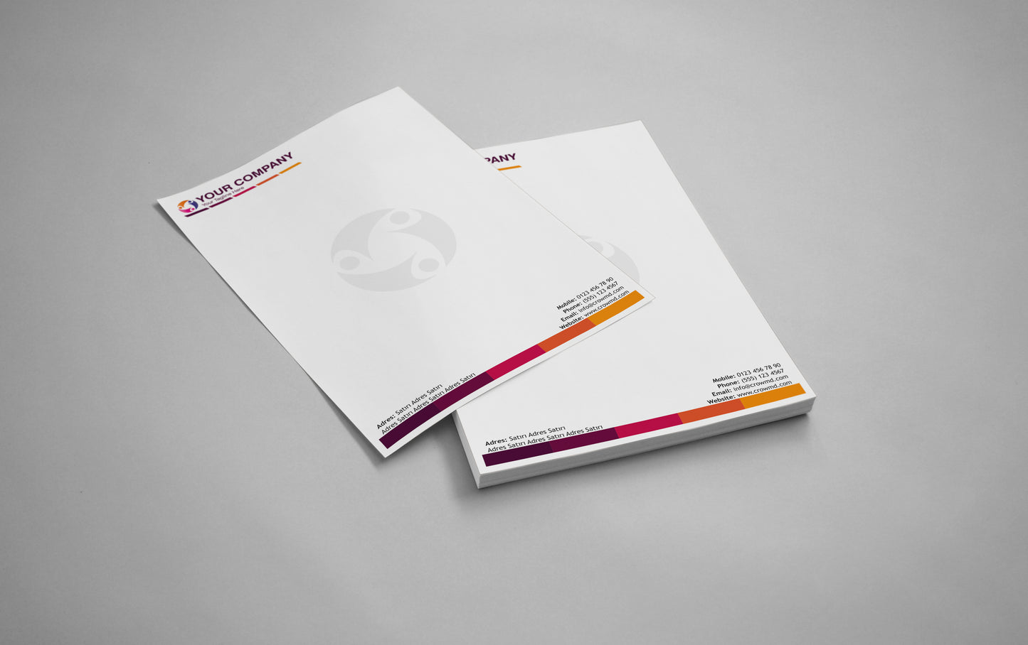 Contemporary Letterhead Printing (500 Sheets) – 28 lb Bright White | LHD6