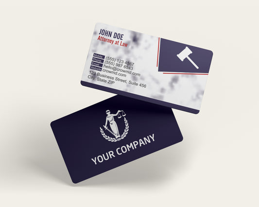 Lawyer Business Card Template | Classic Law Firm Design | LAW10