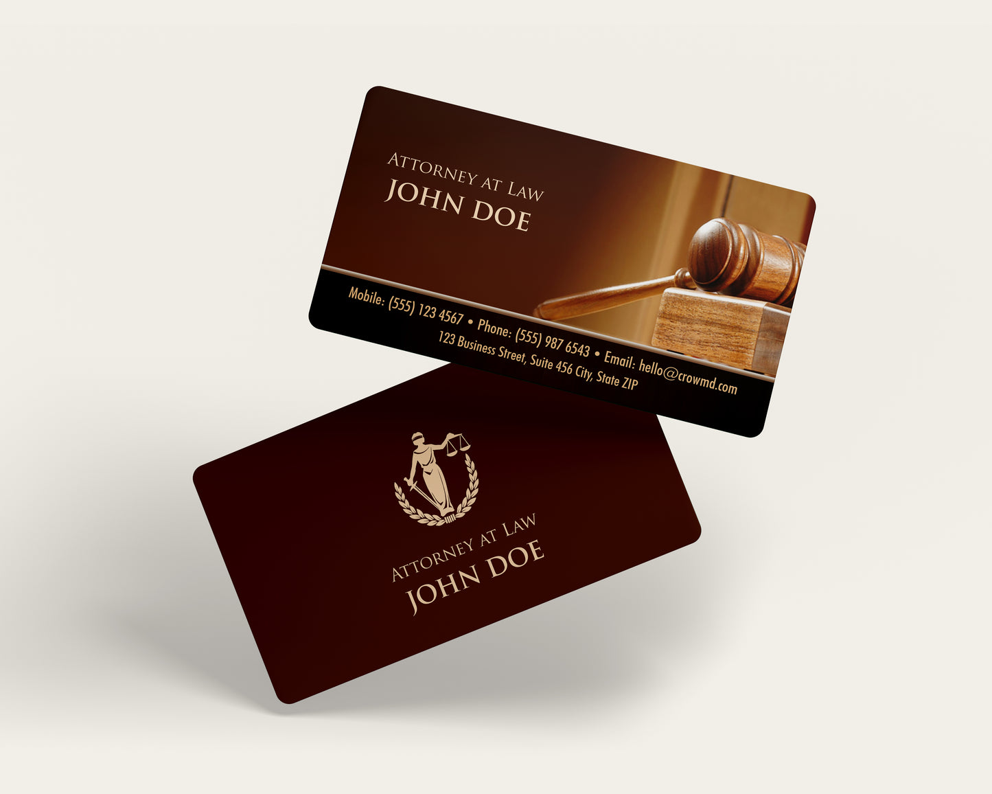 Lawyer Business Card Template | Modern Legal Office Style | LAW15
