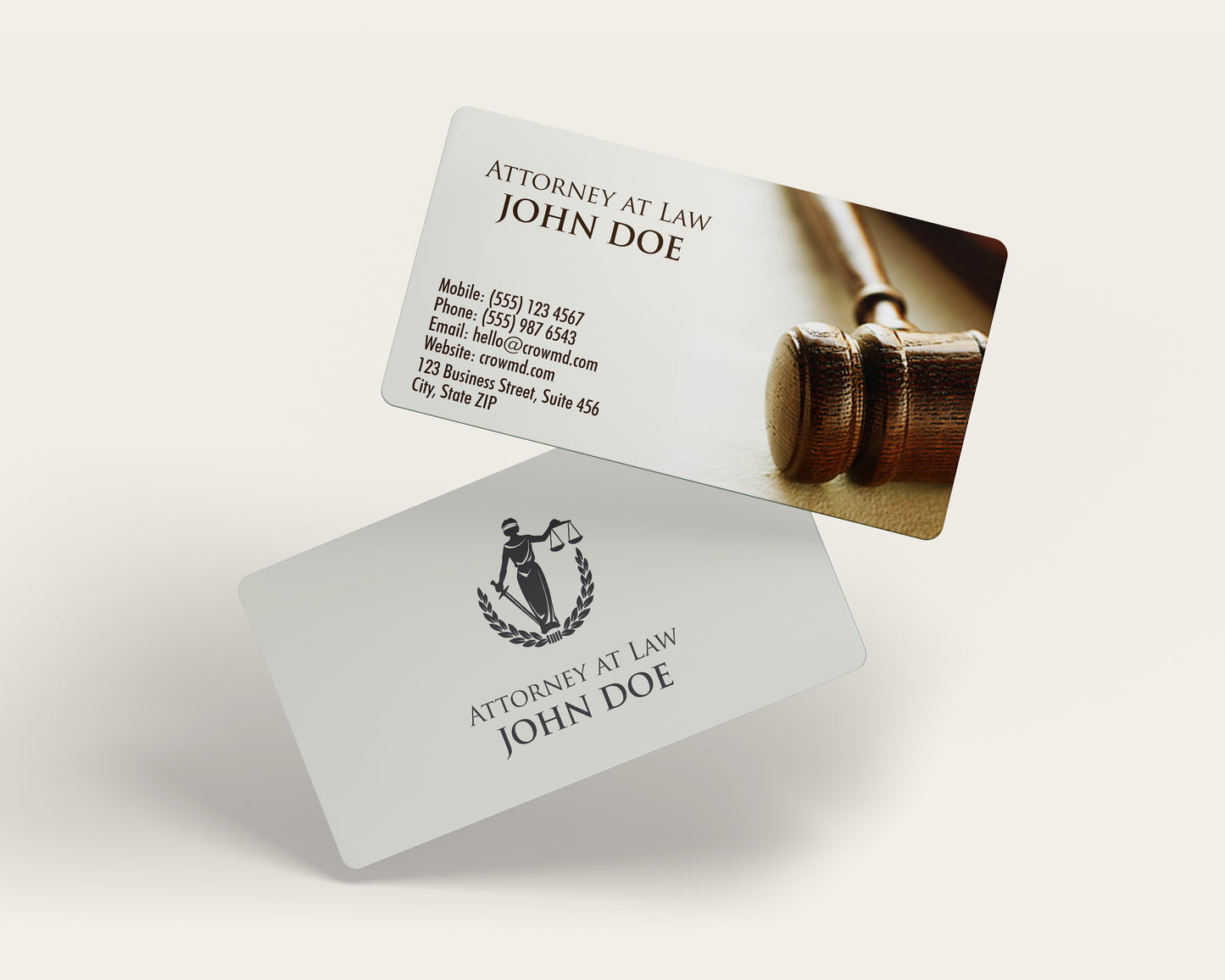 Lawyer Business Card Template | Elegant Attorney Branding | LAW16
