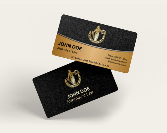 Lawyer Business Card Template | Clean Professional Attorney | LAW18