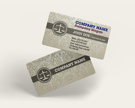 Lawyer Business Card Template | Premium Legal Business Card | LAW19