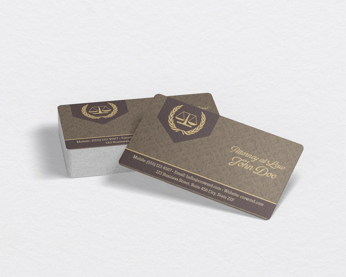 Lawyer Business Card Template | Modern Justice Inspired Design | LAW20