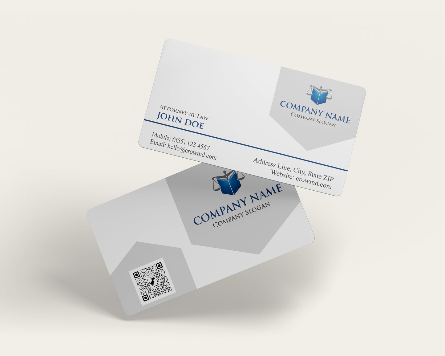 Lawyer Business Card Template | Professional Law Office Card | LAW22