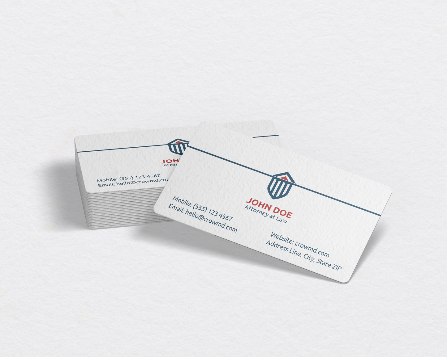 Lawyer Business Card Template | Corporate Attorney Branding | LAW24