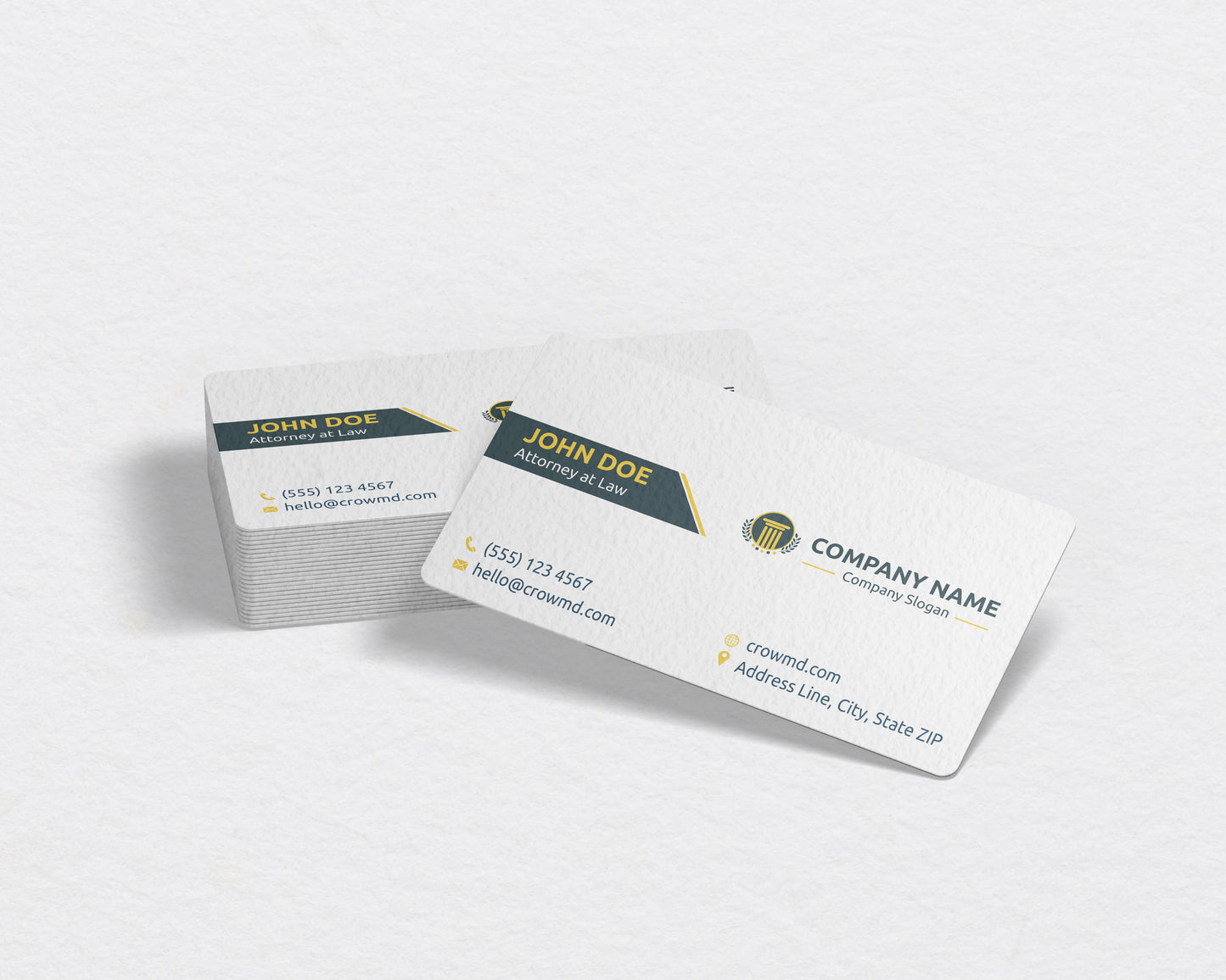 Lawyer Business Card Template | Clean Modern Law Firm Design | LAW25