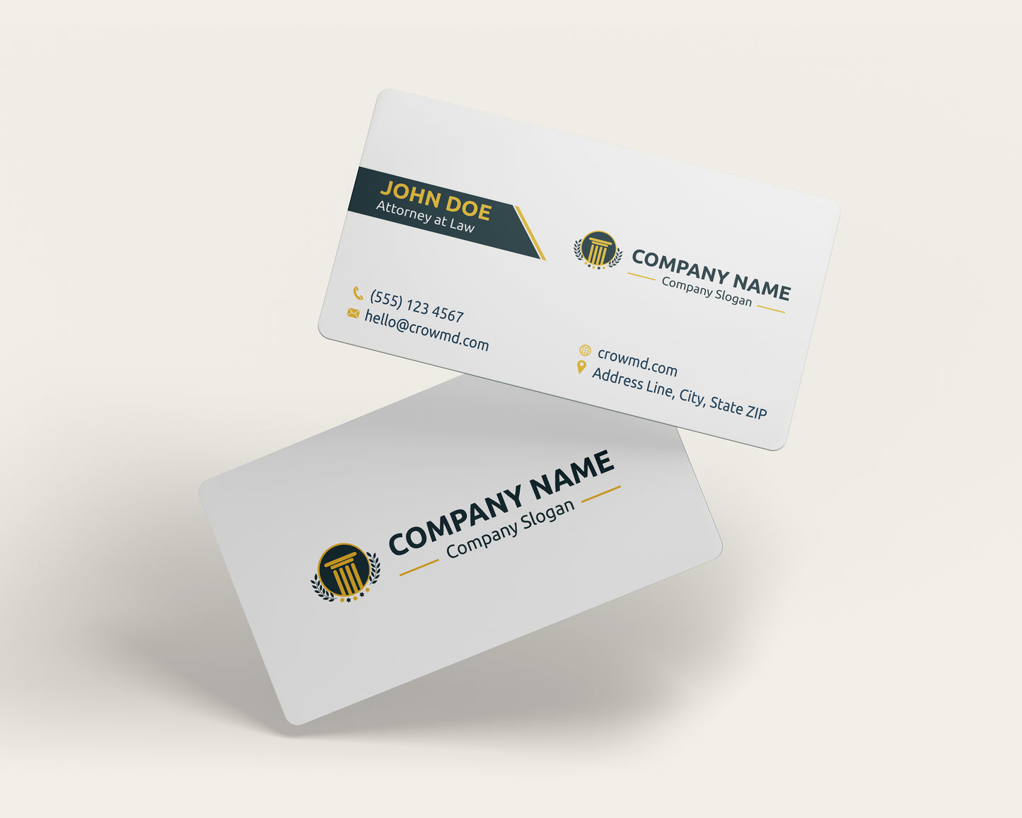 Lawyer Business Card Template | Clean Modern Law Firm Design | LAW25