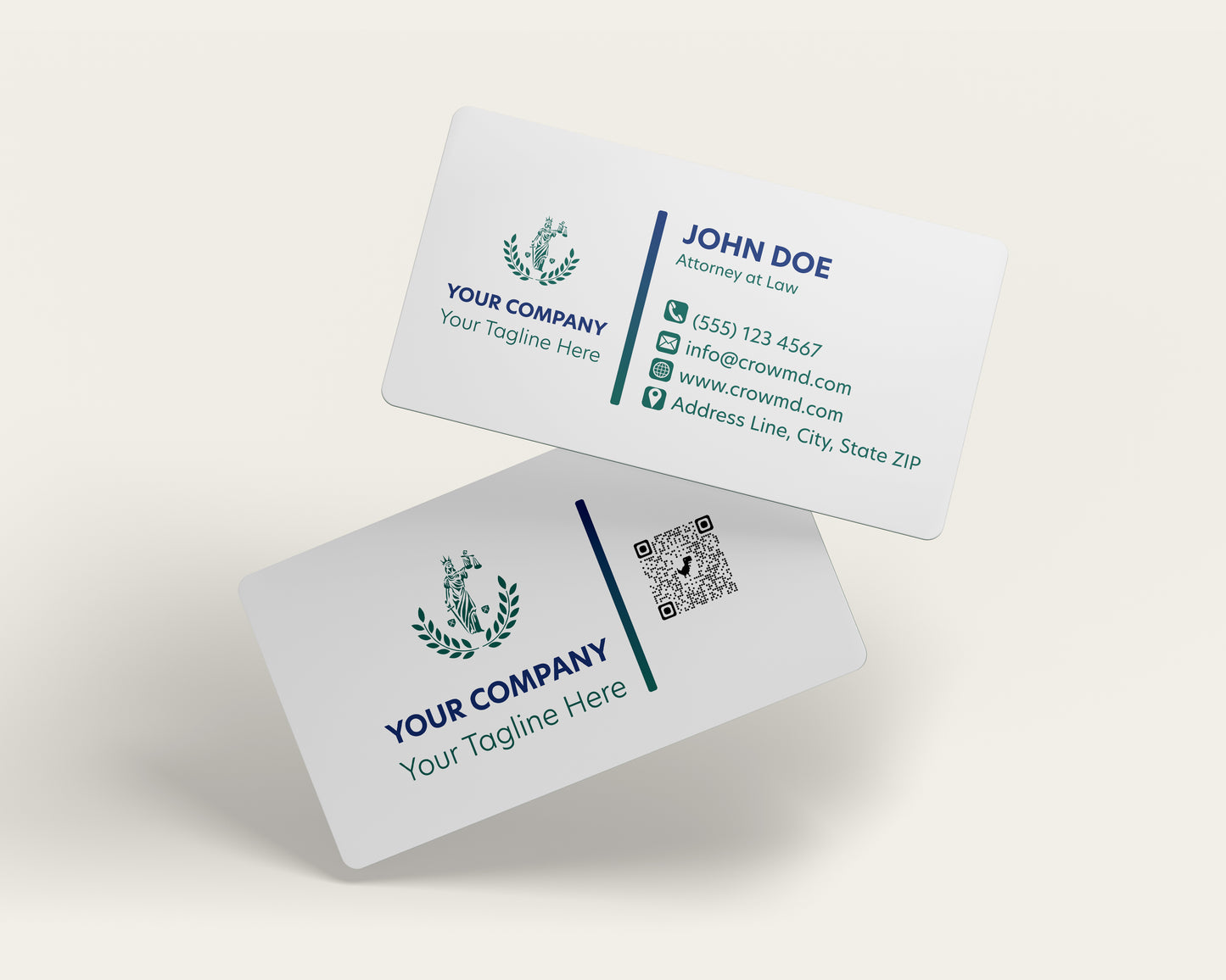 Lawyer Business Card Template | Classic Professional Legal Style | LAW26