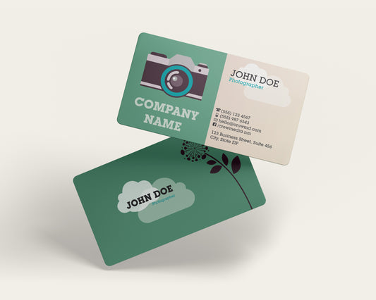 Photographer Business Card Template | Professional Studio Look | PH7