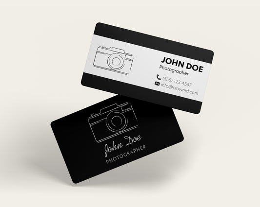 Photographer Business Card Template | Minimal Portrait Style | PH9