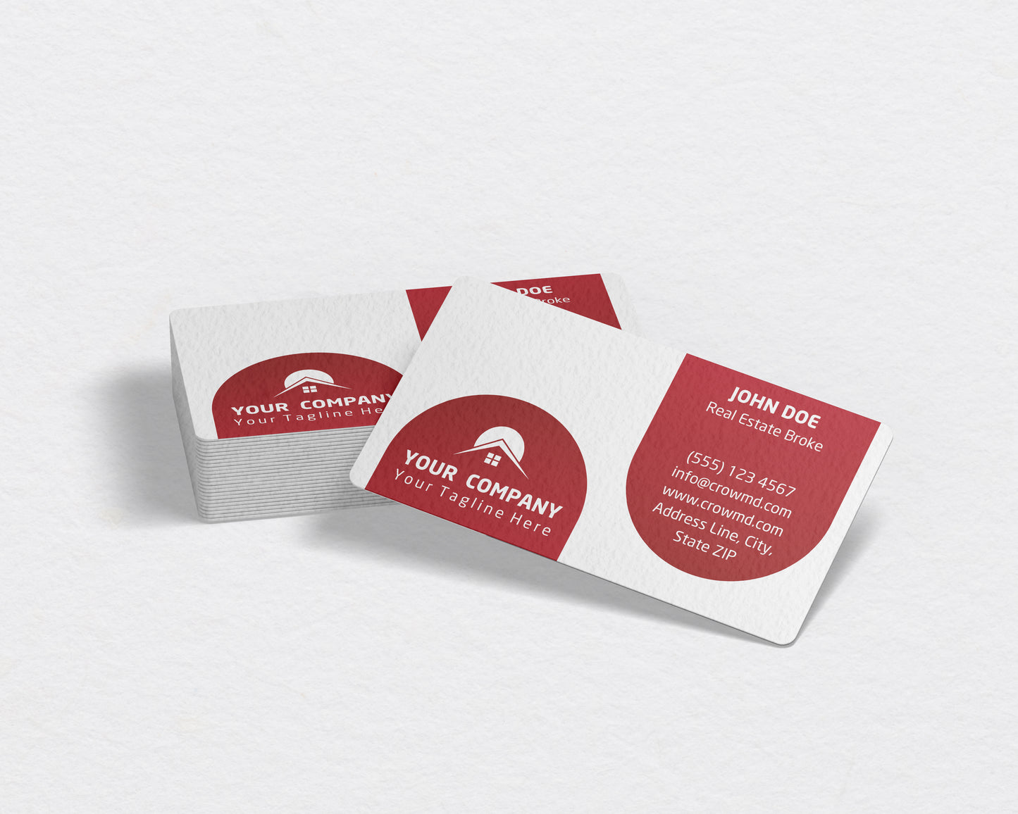 Real Estate Business Card Template | Simple Clean Realtor Card | REO12