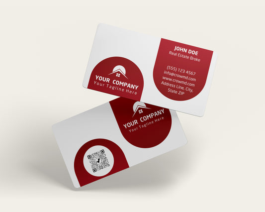 Real Estate Business Card Template | Simple Clean Realtor Card | REO12