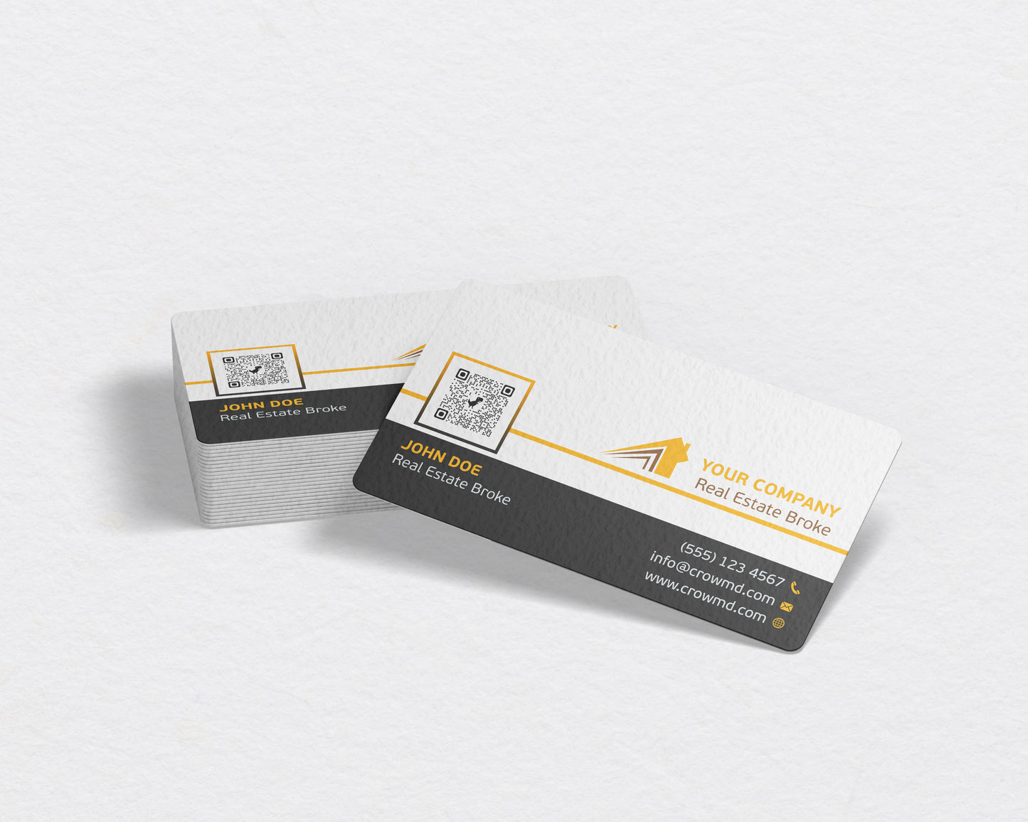 Real Estate Business Card Template | Modern Typography Style | REO14