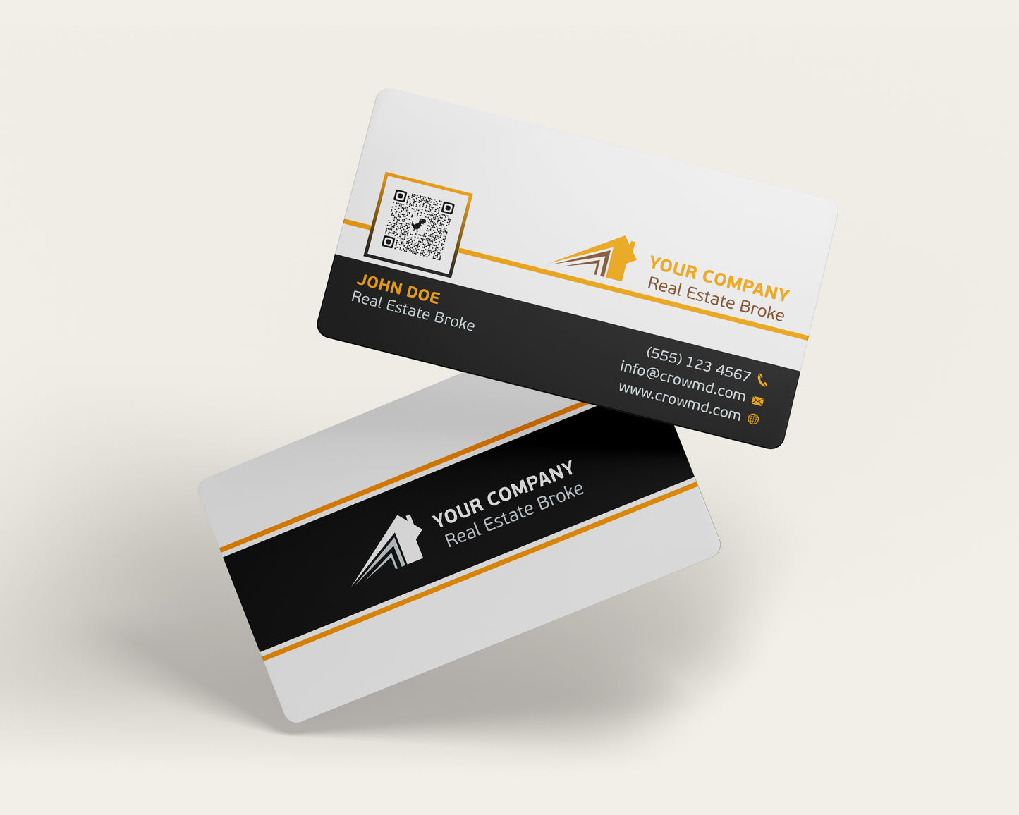 Real Estate Business Card Template | Modern Typography Style | REO14