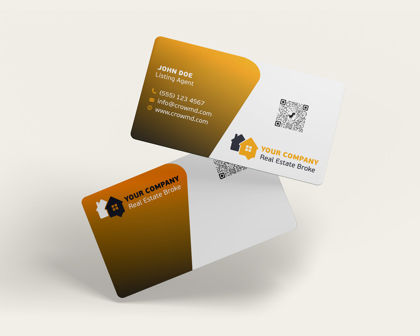 Real Estate Business Card Template | Corporate Realtor Look | REO15