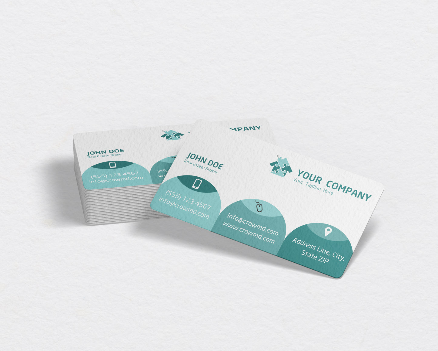 Real Estate Business Card Template | Elegant Property Consultant | REO16