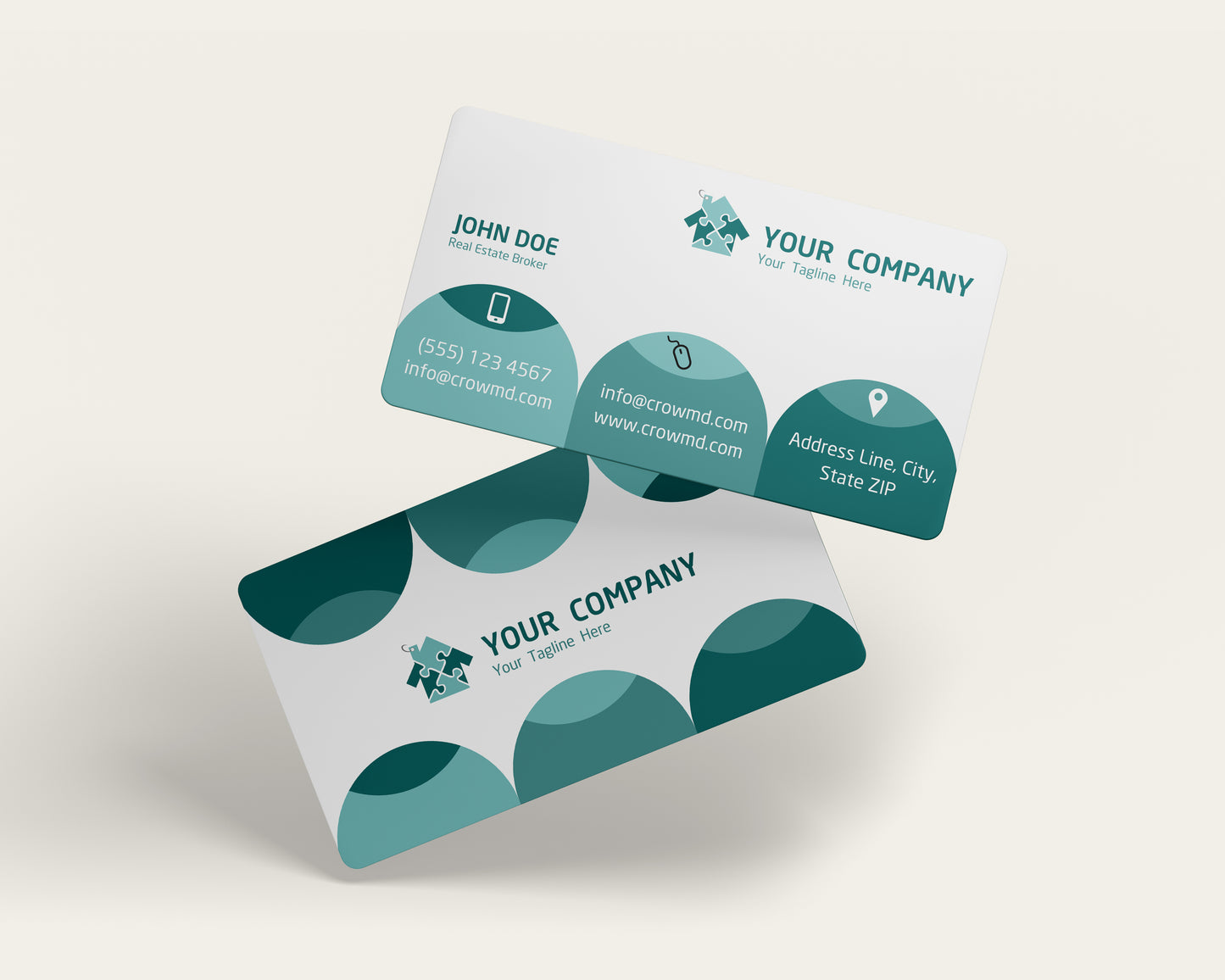 Real Estate Business Card Template | Elegant Property Consultant | REO16