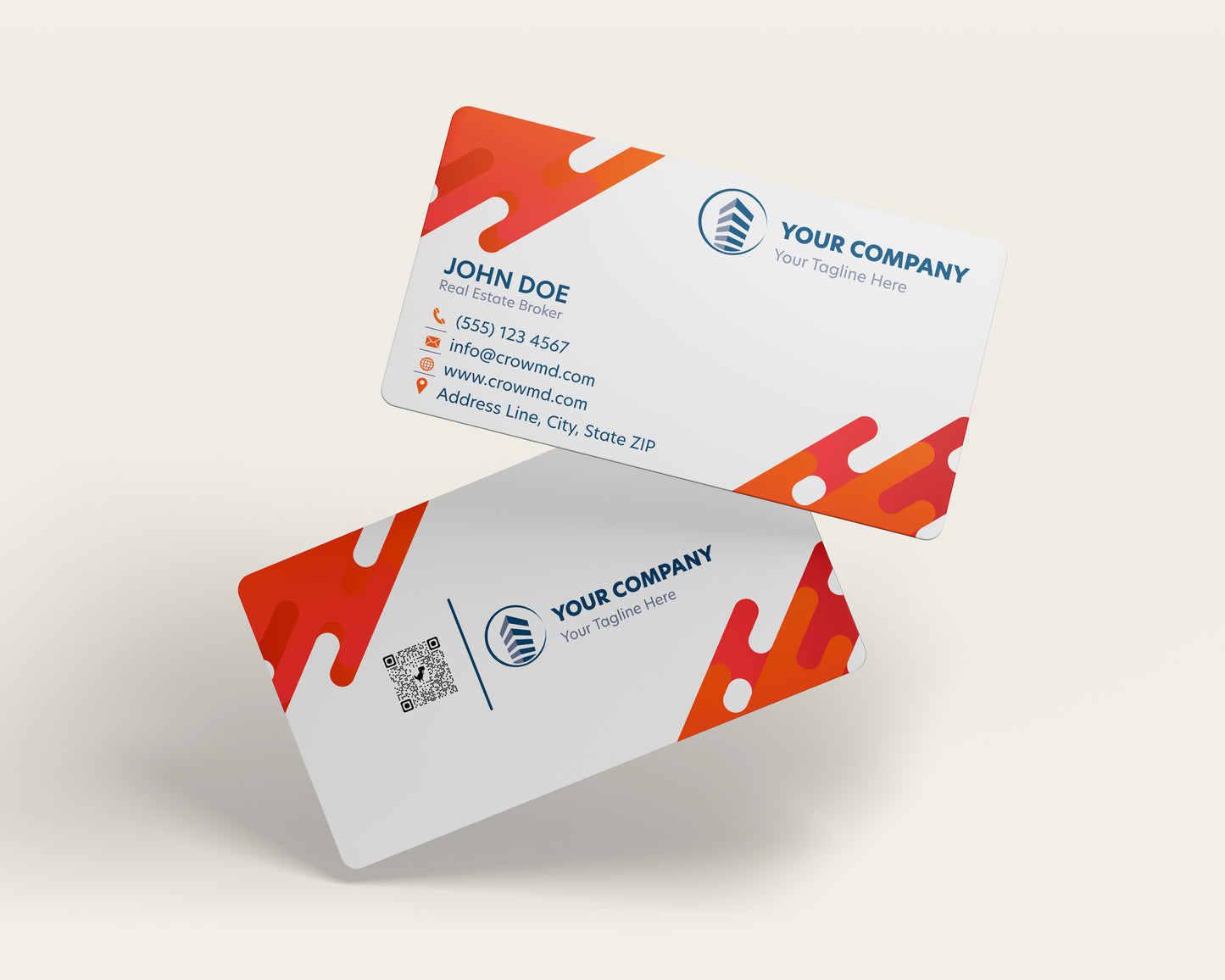 Real Estate Business Card Template | Contemporary Real Estate Card | REO17