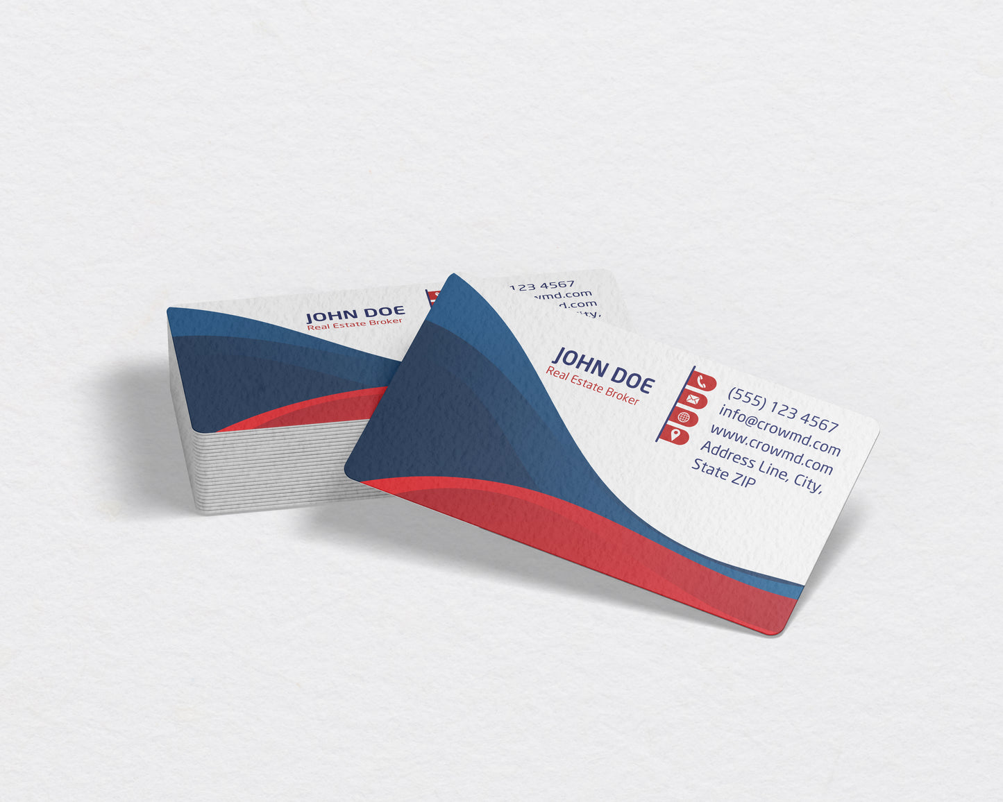 Real Estate Business Card Template | Minimal Luxury Realtor Card | REO19