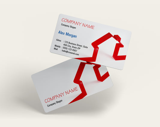 Real Estate Business Card Template | Modern Minimal Design | REO1