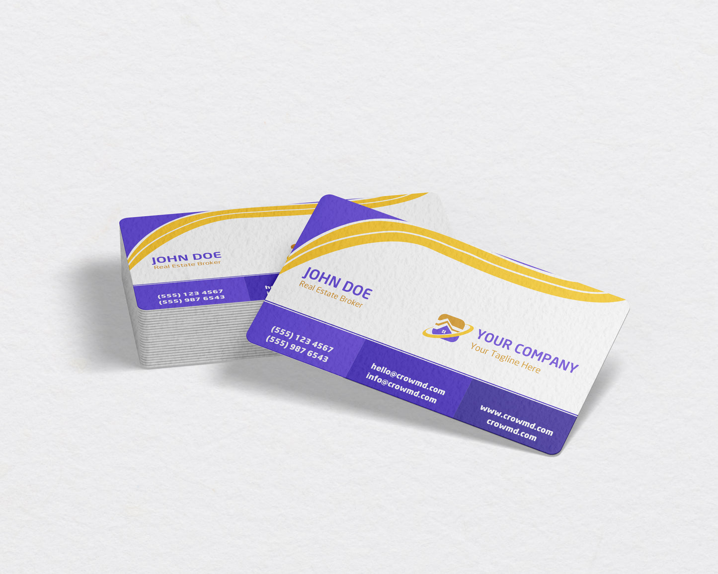 Real Estate Business Card Template | Classic Professional Design | REO20