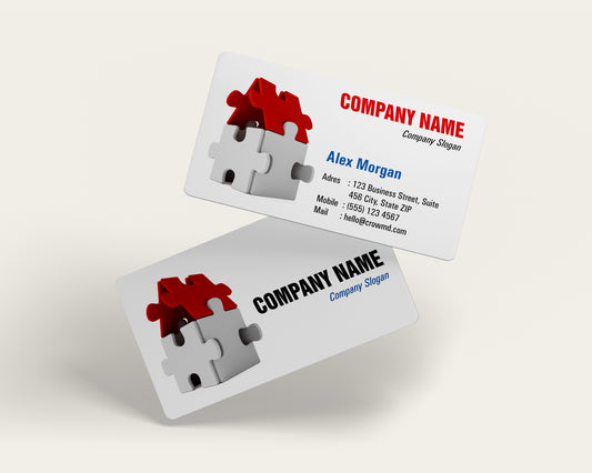 Real Estate Business Card Template | Luxury Professional Style | REO2