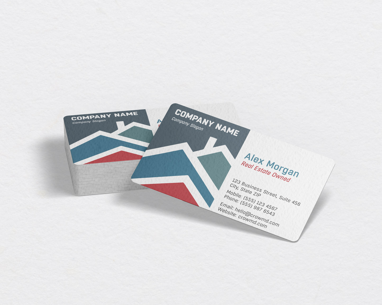 Real Estate Business Card Template | Premium Agent Design | REO8