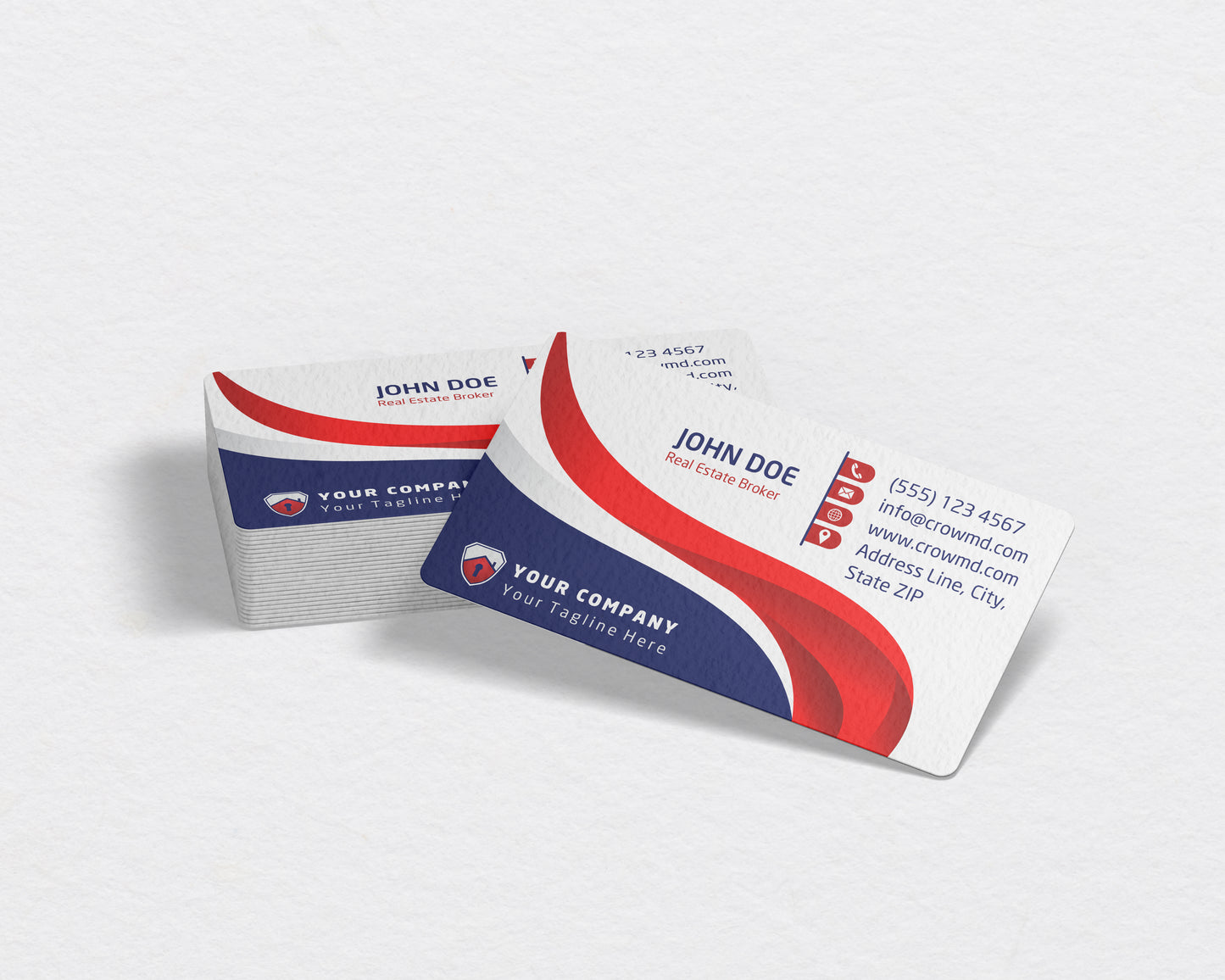 Real Estate Business Card Template | Professional Broker Card | REO9